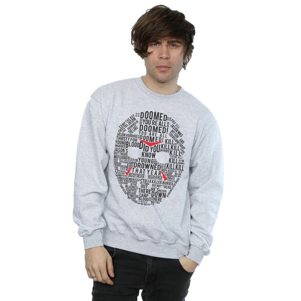 Friday 13th Mens Jason Text Mask Sweatshirt