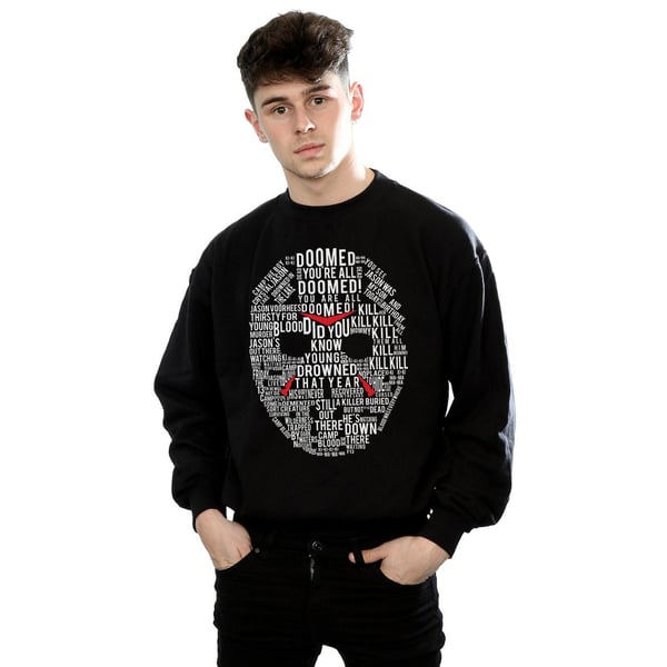 Friday 13th Mens Jason Text Mask Sweatshirt