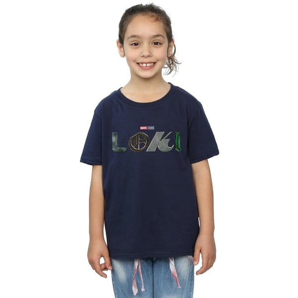 Marvel Girls Loki Logo Cotton T-Shirt