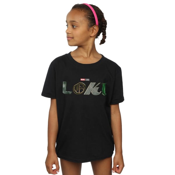 Marvel Girls Loki Logo Cotton T-Shirt