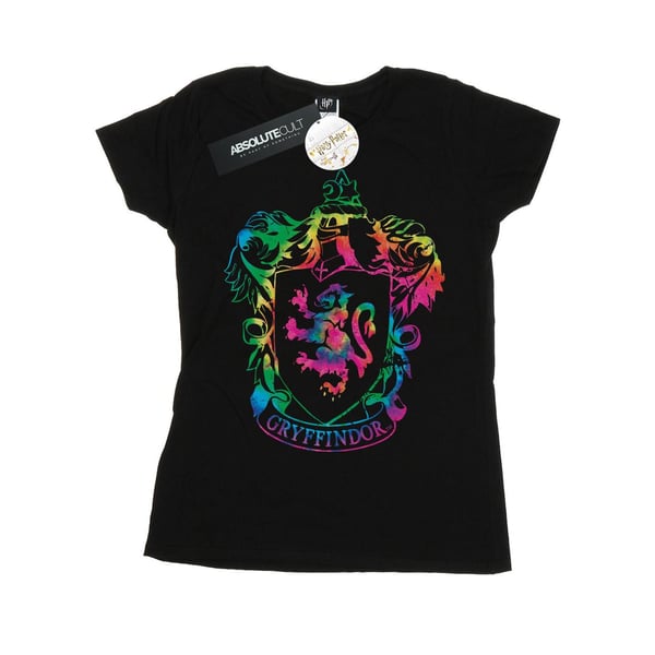 Harry Potter Womens/Ladies Gryffindor Crest Tie Dye Infill Cotton T-Shirt