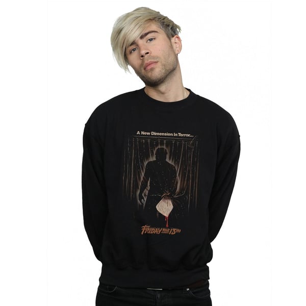 Friday The 13th Mens Shower Poster Sweatshirt