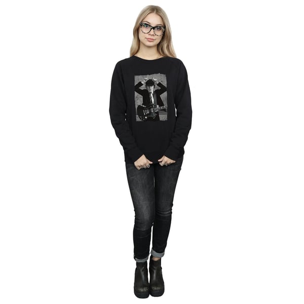 AC/DC Womens/Ladies Angus Young Distressed Photo Sweatshirt