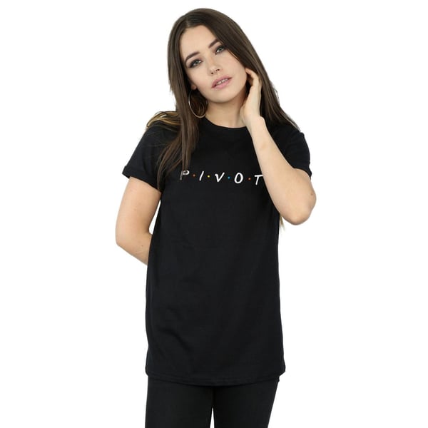 Friends Womens/Ladies Pivot Logo Cotton Boyfriend T-Shirt