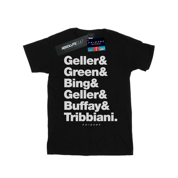 Friends Womens/Ladies Surnames Text Cotton Boyfriend T-Shirt Friends Womens/Ladies Surnames Text Cotton Boyfriend T-Shirt