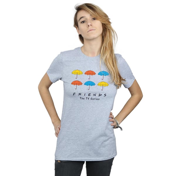 Friends Womens/Ladies Coloured Umbrellas Cotton Boyfriend T-Shirt