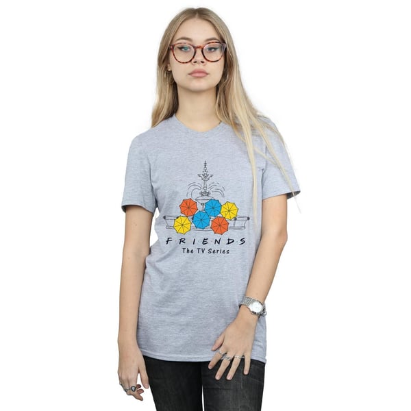 Friends Womens/Ladies Fountain And Umbrellas Cotton Boyfriend T-Shirt