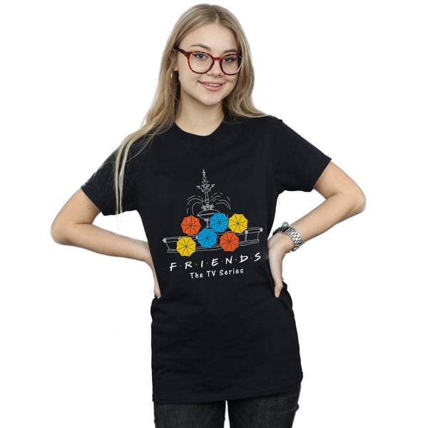 Friends Womens/Ladies Fountain And Umbrellas Cotton Boyfriend T-Shirt