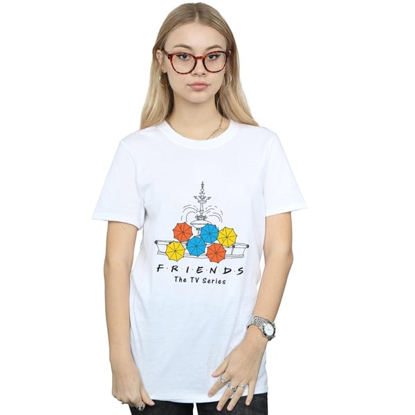 Friends Womens/Ladies Fountain And Umbrellas Cotton Boyfriend T-Shirt