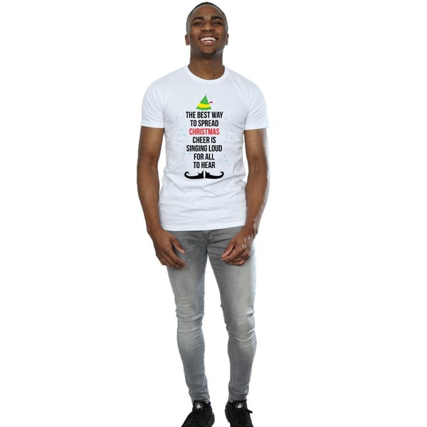 Elf Mens Christmas Cheer Text T-Shirt