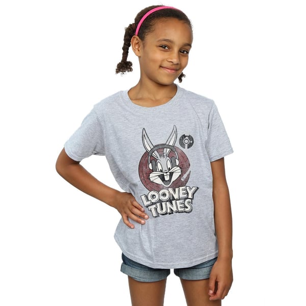 Looney Tunes Girls Bugs Bunny Circle Logo Cotton T-Shirt