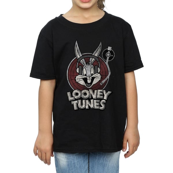 Looney Tunes Girls Bugs Bunny Circle Logo Cotton T-Shirt