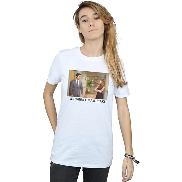 Friends Womens/Ladies We Were On A Break Hallway Cotton Boyfriend T-Shirt