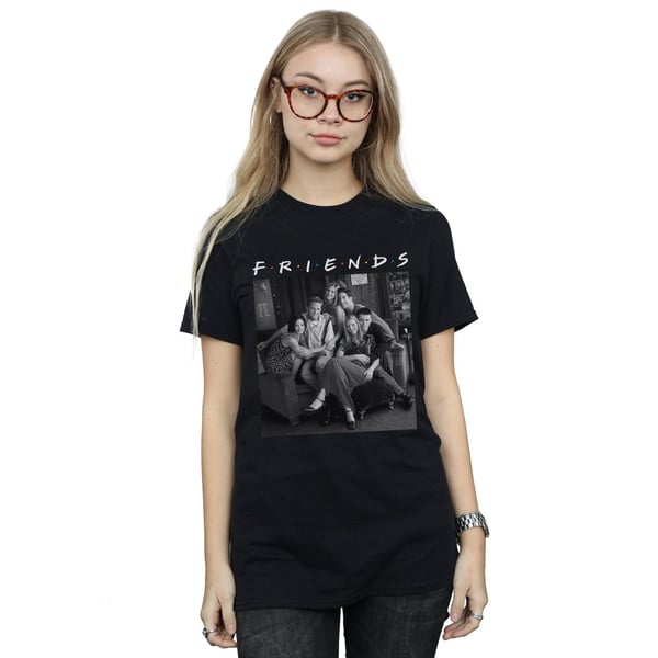 Friends Womens/Ladies Black And White Photo Cotton Boyfriend T-Shirt
