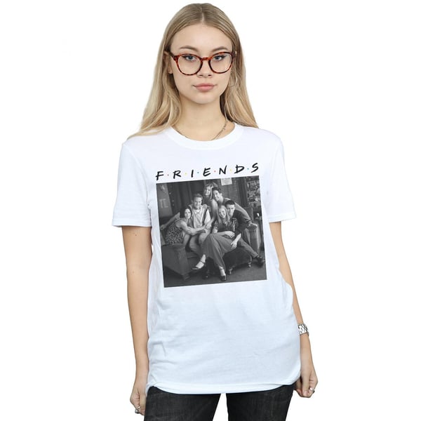 Friends Womens/Ladies Black And White Photo Cotton Boyfriend T-Shirt