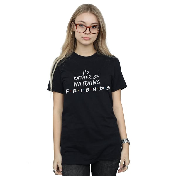 Friends Womens/Ladies Rather Be Watching Cotton Boyfriend T-Shirt