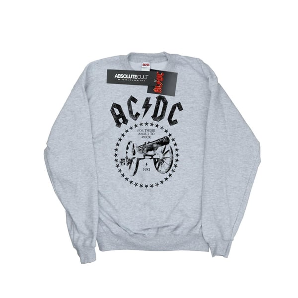 AC/DC Womens/Ladies We Salute You Cannon Sweatshirt