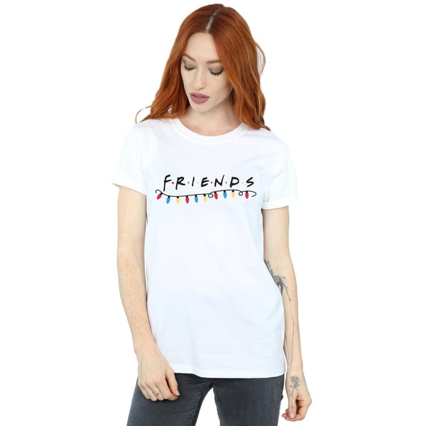 Friends Womens/Ladies Christmas Lights Cotton Boyfriend T-Shirt