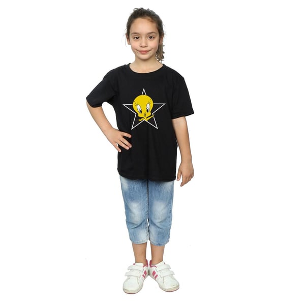 Looney Tunes Girls Tweety Pie Star Cotton T-Shirt