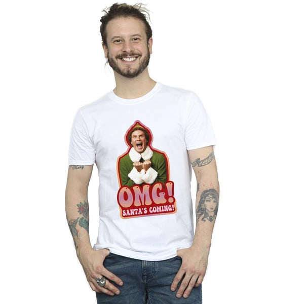 Elf Miesten Joulupukki Tulee T-paita