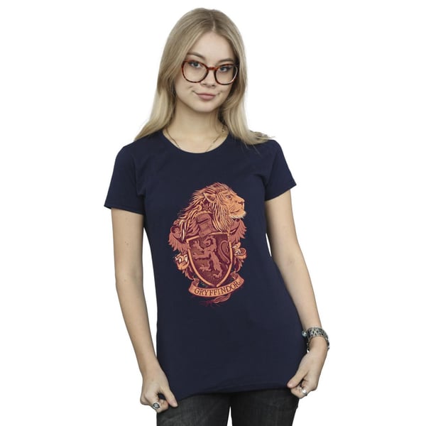 Harry Potter Womens/Ladies Gryffindor Sketch Crest Cotton T-Shirt
