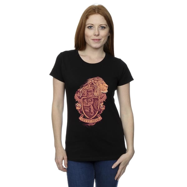 Harry Potter Womens/Ladies Gryffindor Sketch Crest Cotton T-Shirt