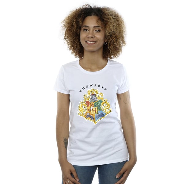 Harry Potter Womens/Ladies Hogwarts School Emblem Cotton T-Shirt