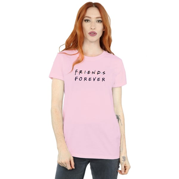 Friends Naisten Forever Logo Puuvillainen Boyfriend T-paita