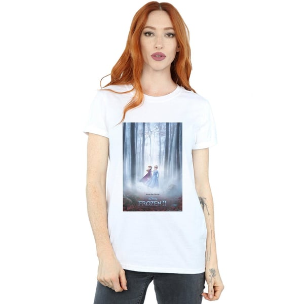 Disney Womens/Ladies Frozen 2 Movie Poster Cotton Boyfriend T-Shirt