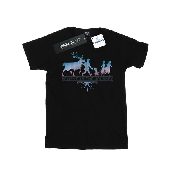 Disney Womens/Ladies Frozen 2 Believe In The Journey Silhouette Cotton Boyfriend T-Shirt