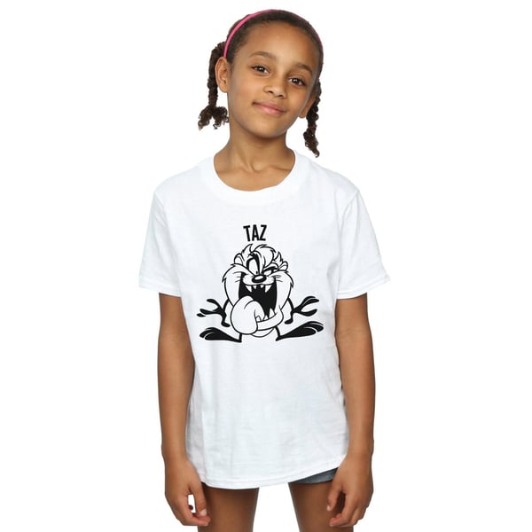 Looney Tunes Girls Taz Large Head Cotton T-Shirt