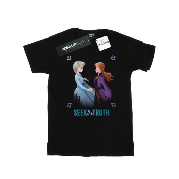 Disney Womens/Ladies Frozen 2 Elsa And Anna Seek The Truth Cotton Boyfriend T-Shirt