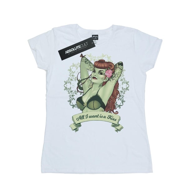 DC Comics Womens/Ladies Poison Ivy All I want Is A Kiss Cotton T-Shirt