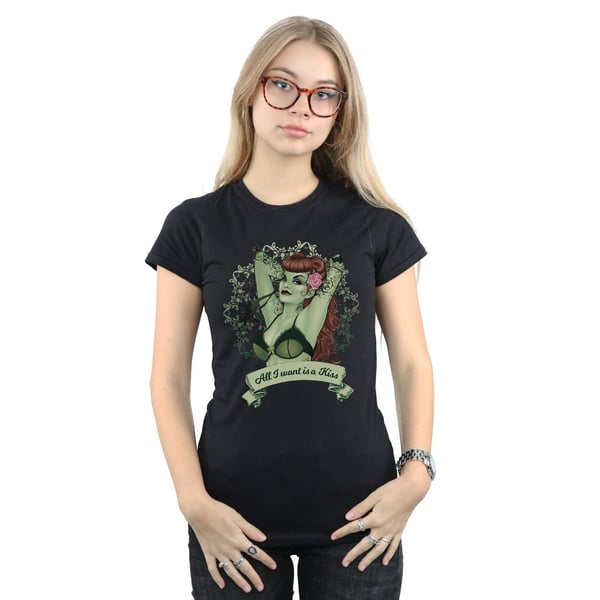 DC Comics Womens/Ladies Poison Ivy All I want Is A Kiss Cotton T-Shirt