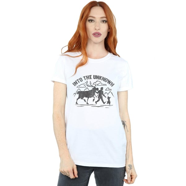 Disney Womens/Ladies Frozen 2 Into The Unknown Cotton Boyfriend T-Shirt