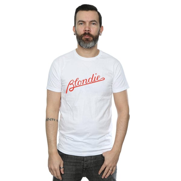 Blondie Miesten Lines Logo T-paita