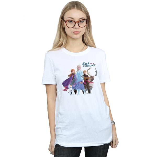 Disney Womens/Ladies Frozen 2 Lead With Courage Cotton Boyfriend T-Shirt