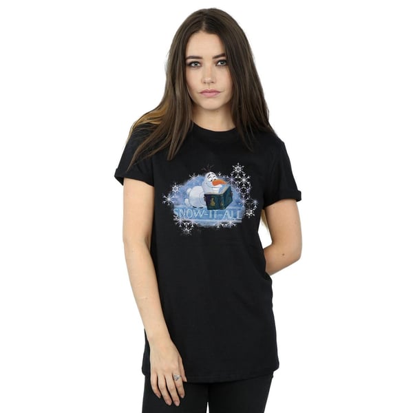 Disney Womens/Ladies Frozen 2 Olaf Snow It All Cotton Boyfriend T-Shirt