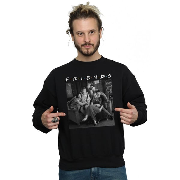 Friends Mens Black And White Photo Sweatshirt