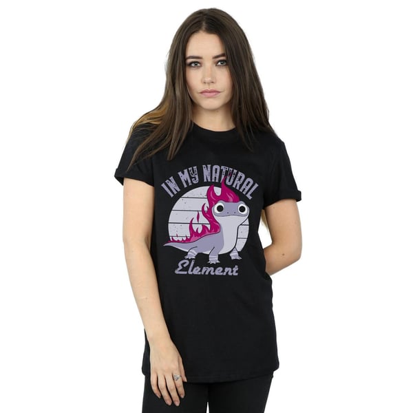 Disney Womens/Ladies Frozen 2 Salamander Bruni Element Cotton Boyfriend T-Shirt