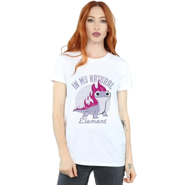 Disney Womens/Ladies Frozen 2 Salamander Bruni Element Cotton Boyfriend T-Shirt