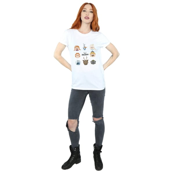 Disney Womens/Ladies Frozen Heads Cotton Boyfriend T-Shirt