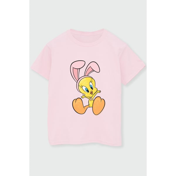 Looney Tunes Girls Tweety Pie Bunny Ears Cotton T-Shirt