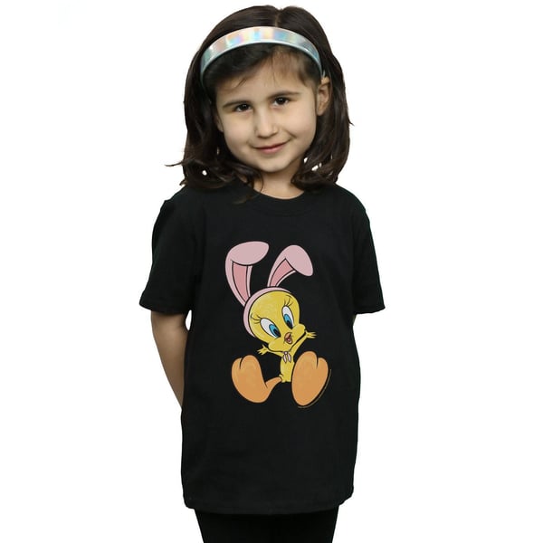 Looney Tunes Girls Tweety Pie Bunny Ears Cotton T-Shirt
