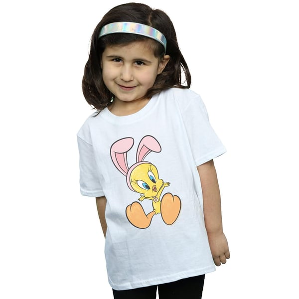 Looney Tunes Girls Tweety Pie Bunny Ears Cotton T-Shirt