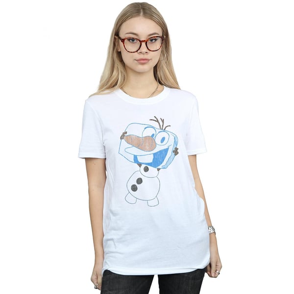 Disney Womens/Ladies Frozen Olaf Ice Cube Cotton Boyfriend T-Shirt