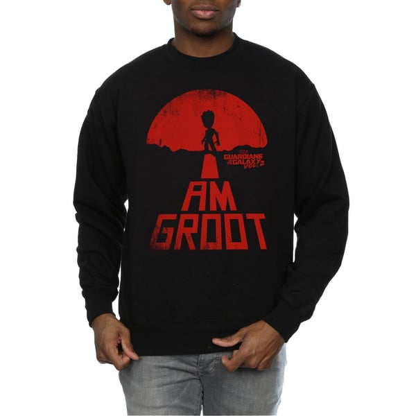 Marvel Mens Guardians Of The Galaxy I Am Groot Red Sweatshirt