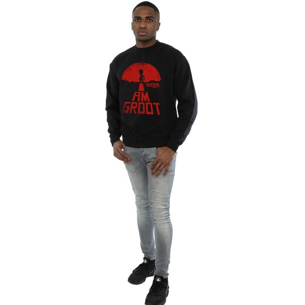 Marvel Mens Guardians Of The Galaxy I Am Groot Red Sweatshirt