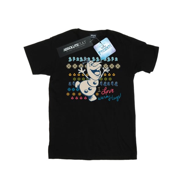 Disney Dam/Dam Frozen I Love Warm Hugs T-shirt i bomull med boyfriend-passform