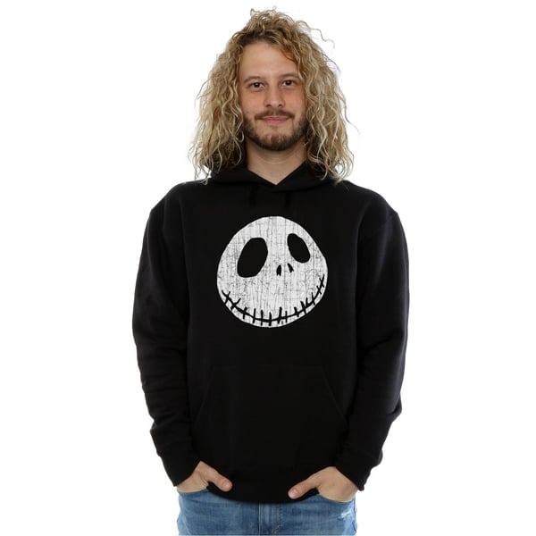 Disney Mens Nightmare Before Christmas Jack Cracked Face Hoodie